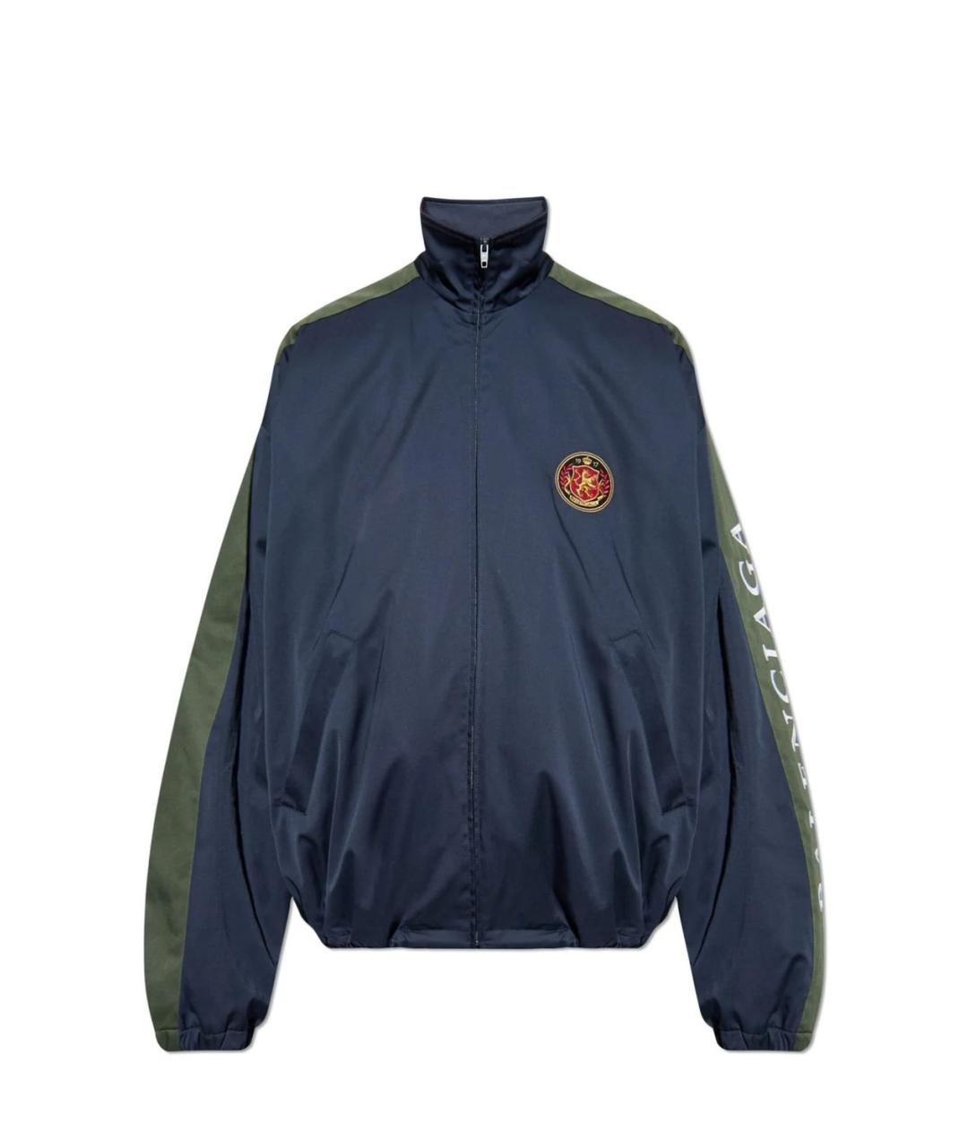 BALENCIAGA Темно-синяя хлопковая куртка, фото 1