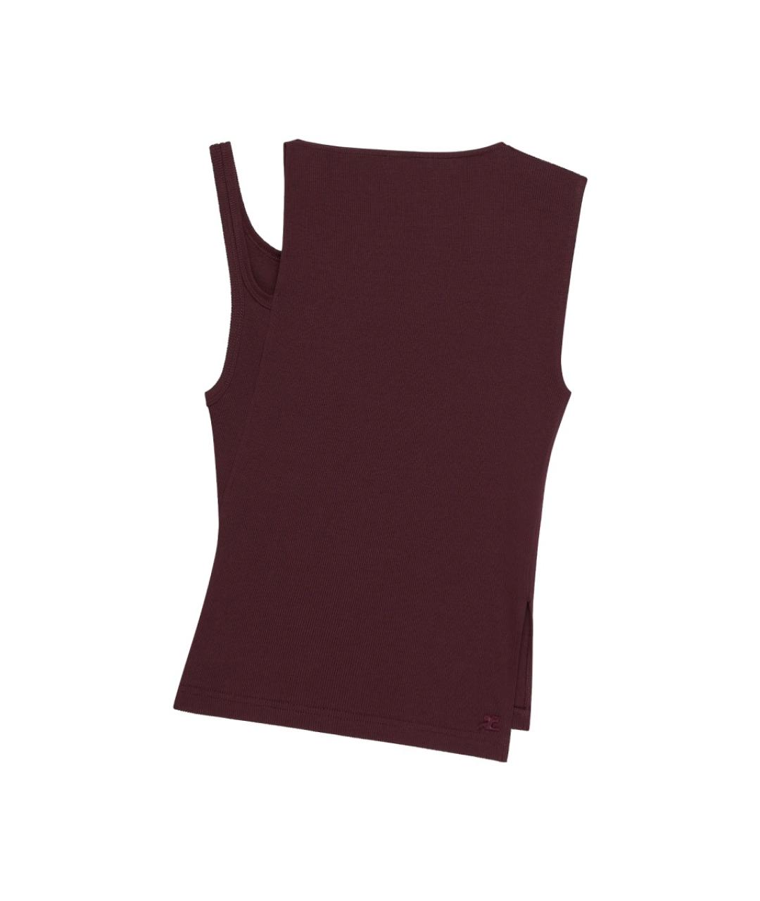 COURREGES Бордовая хлопковая майка, фото 1