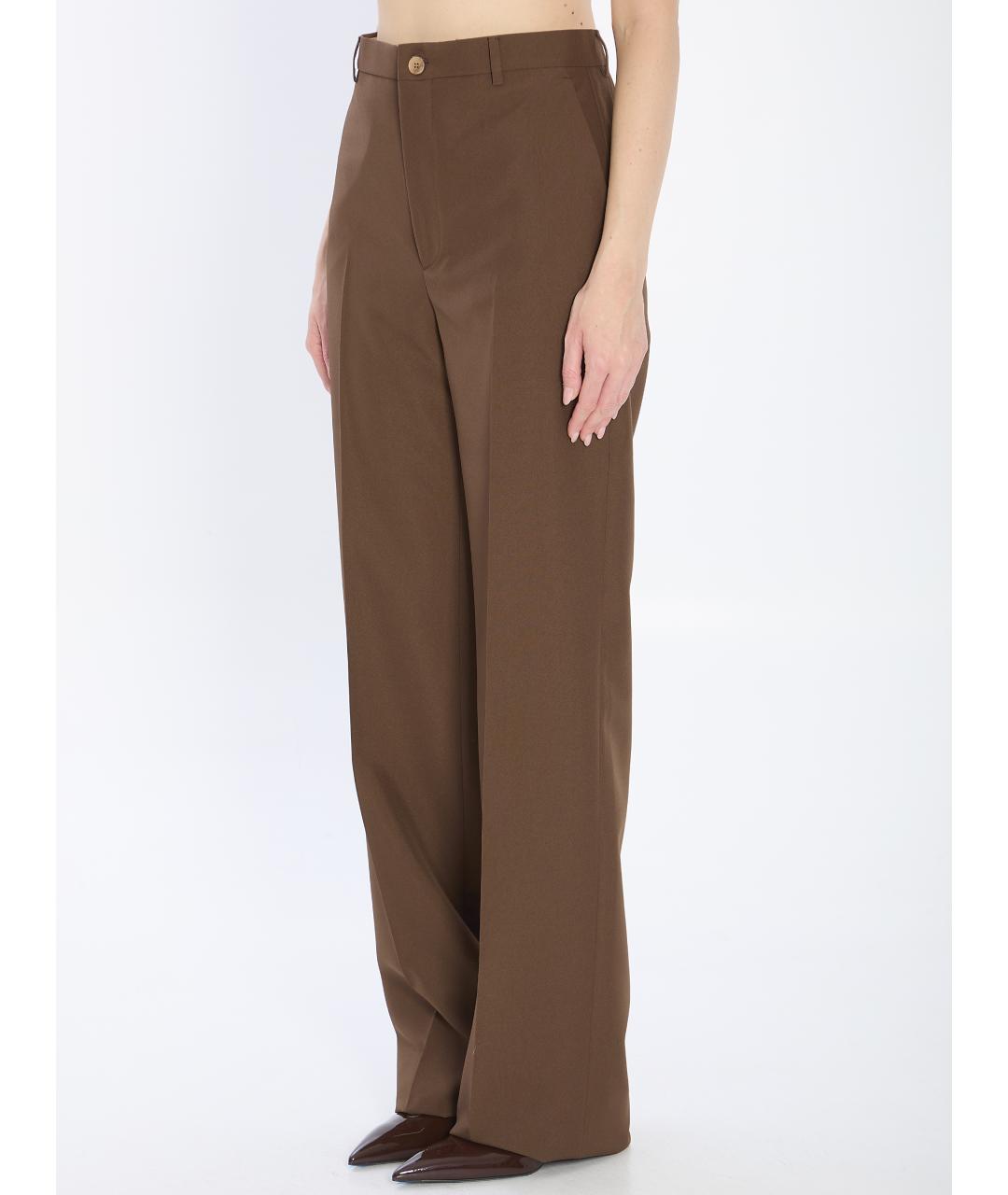 GUCCI Коричневые прямые брюки, фото 3