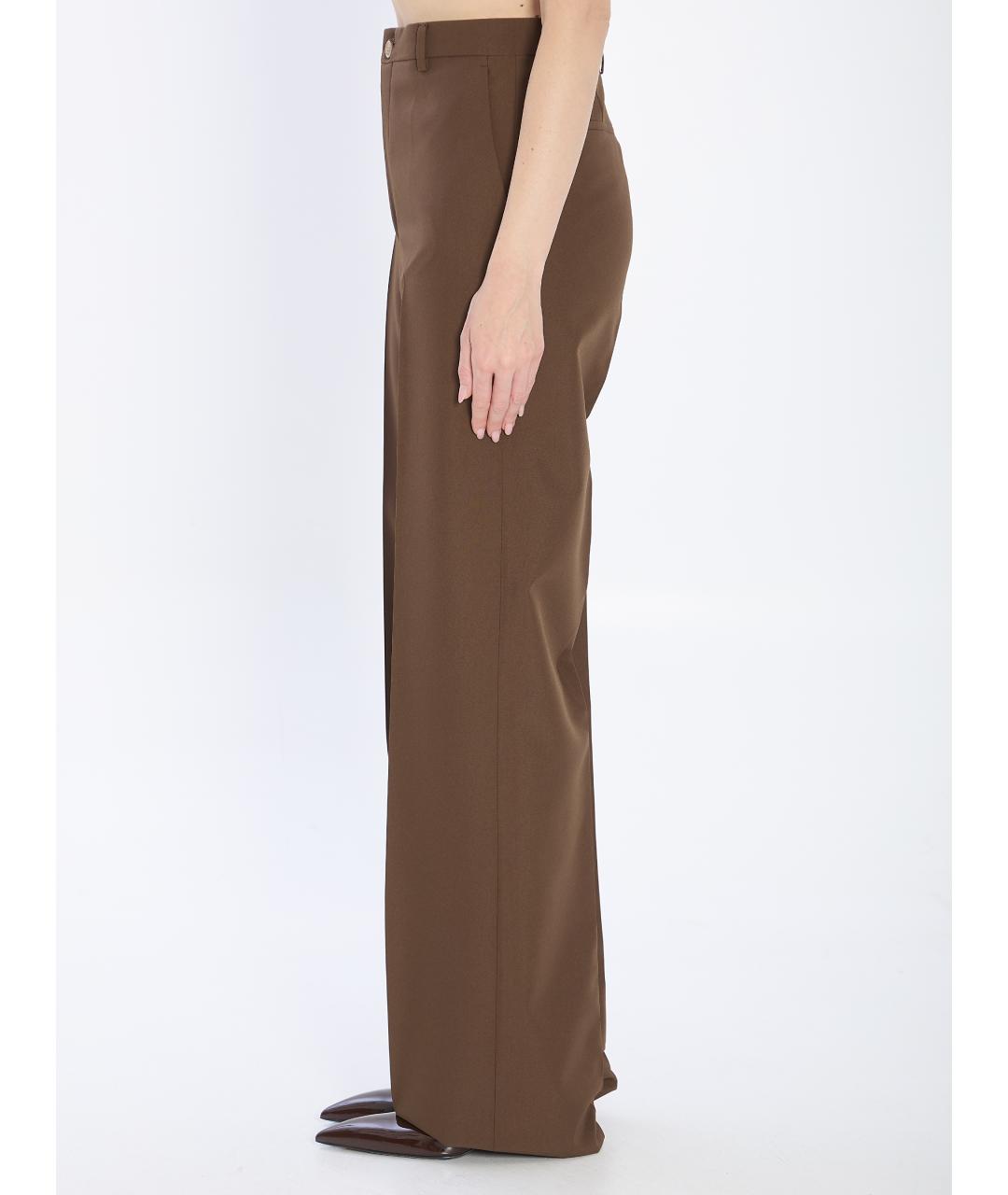 GUCCI Коричневые прямые брюки, фото 4