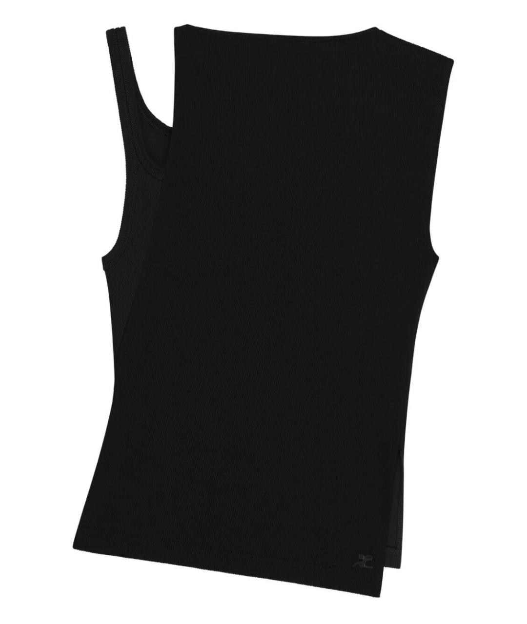 COURREGES Черная хлопковая майка, фото 1