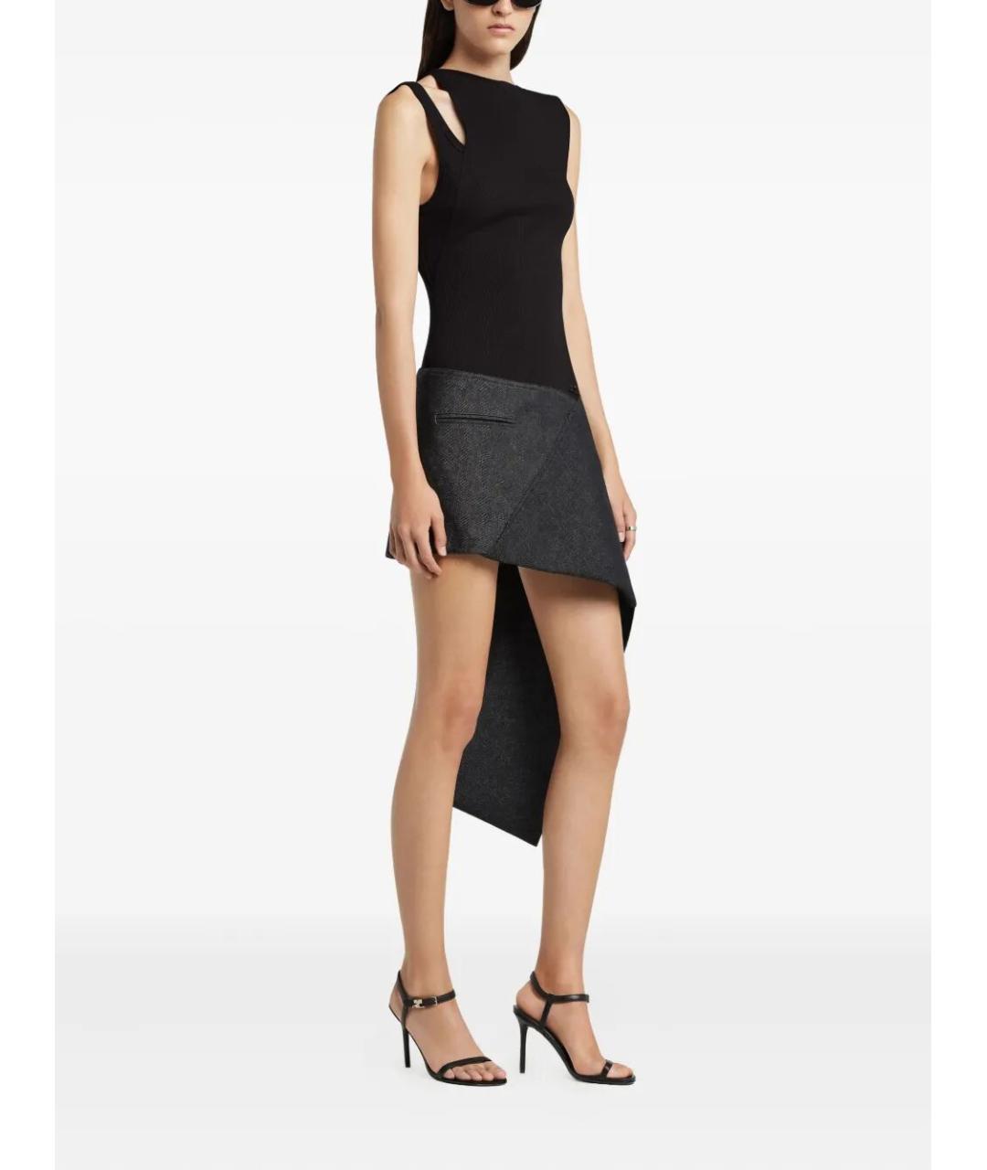 COURREGES Черная хлопковая майка, фото 3