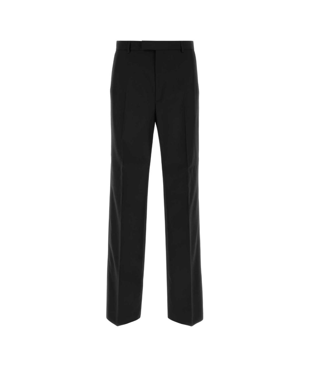 GUCCI Черные шелковые повседневные брюки, фото 1