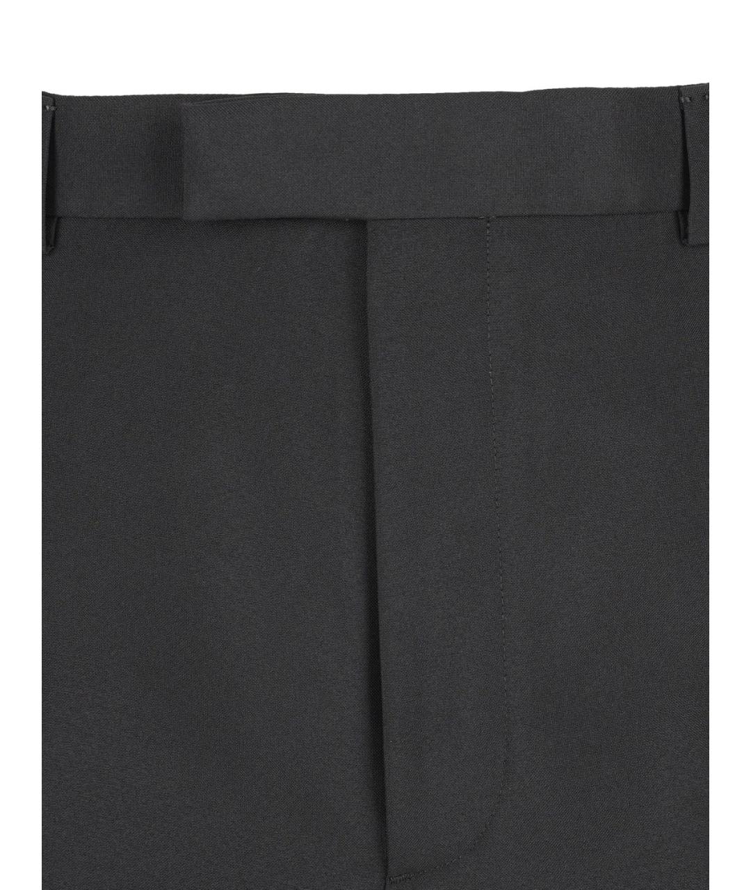 GUCCI Черные шелковые повседневные брюки, фото 4