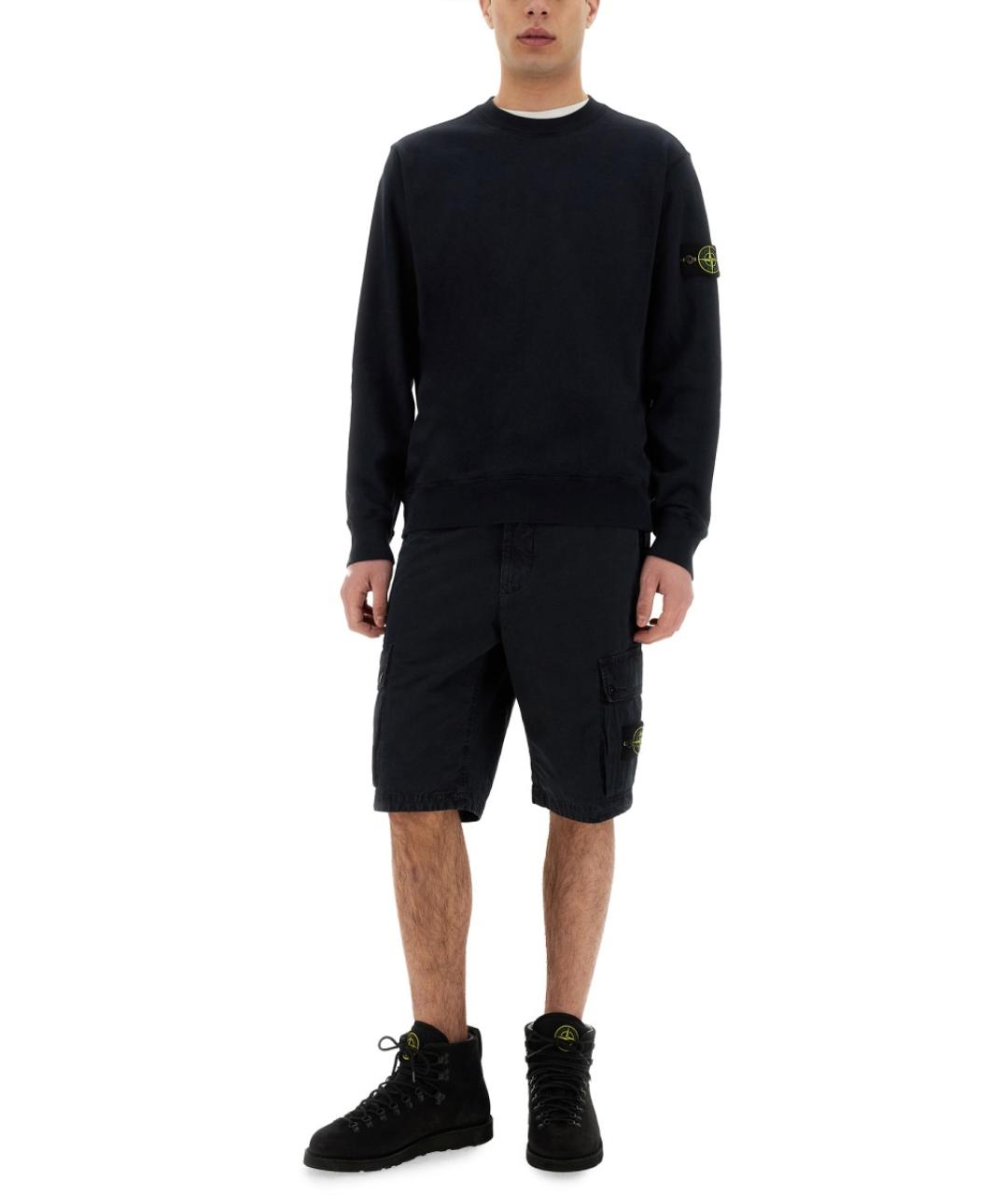 STONE ISLAND Синий хлопковый джемпер / свитер, фото 4