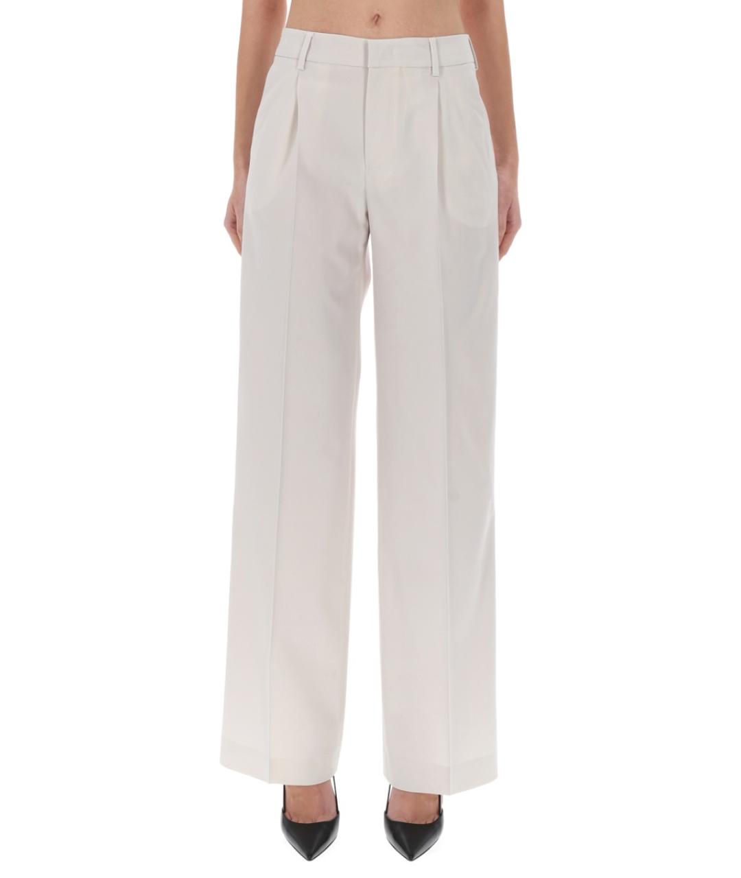 PT TORINO Розовые шерстяные прямые брюки, фото 5