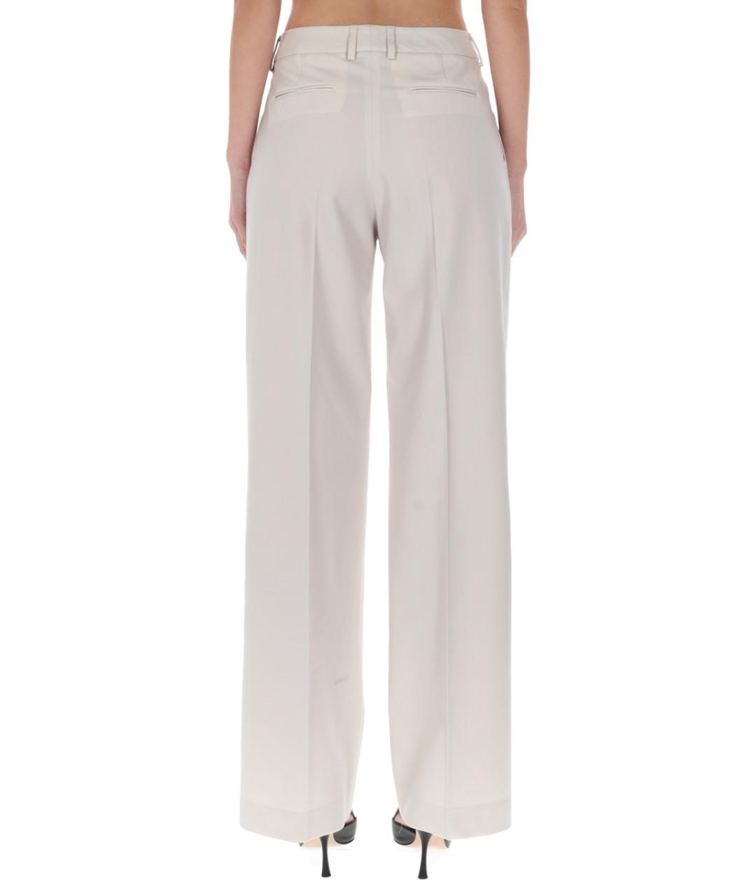 PT TORINO Розовые шерстяные прямые брюки, фото 3