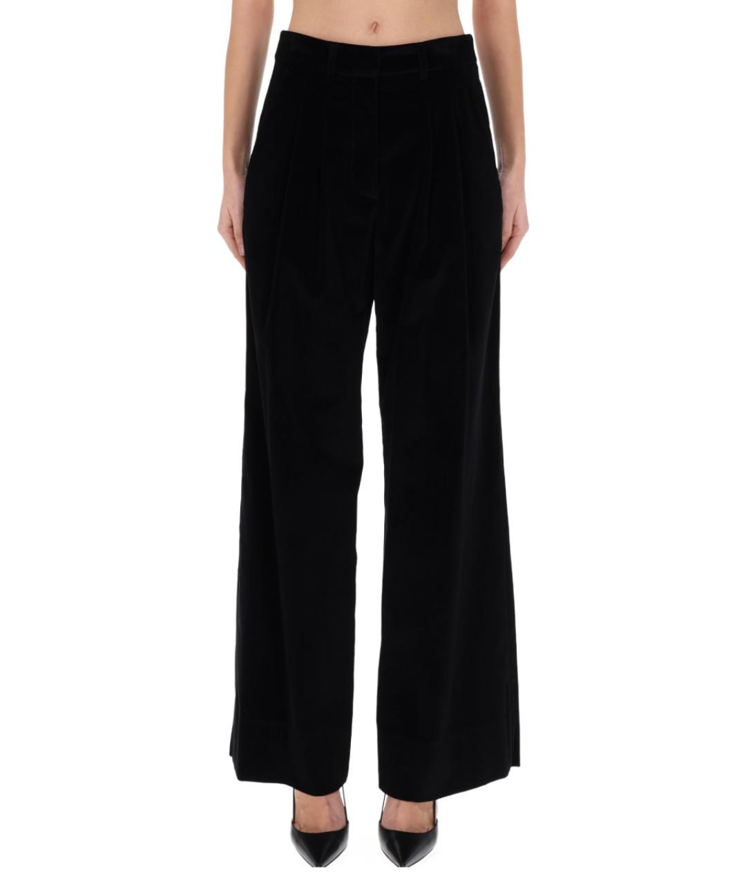 PT TORINO Черные хлопковые прямые брюки, фото 5