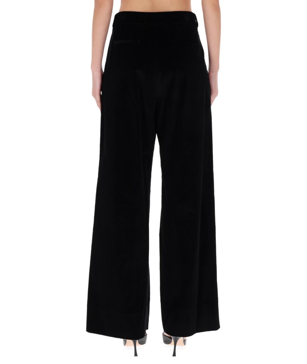 PT TORINO Черные хлопковые прямые брюки, фото 3