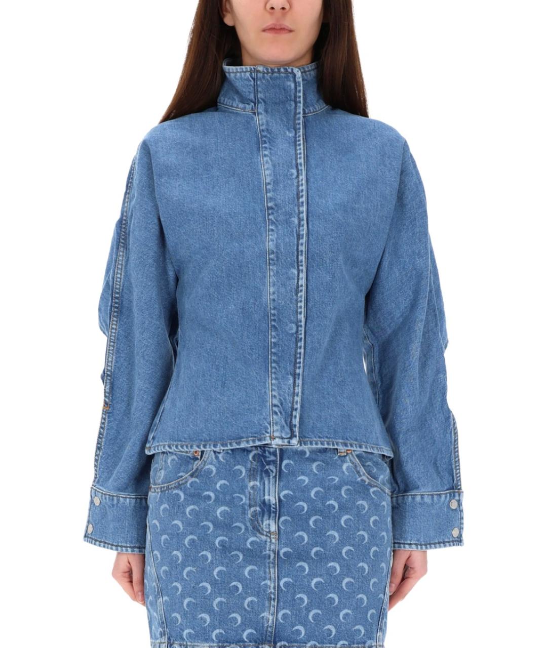 MARINE SERRE Синяя хлопковая куртка, фото 2