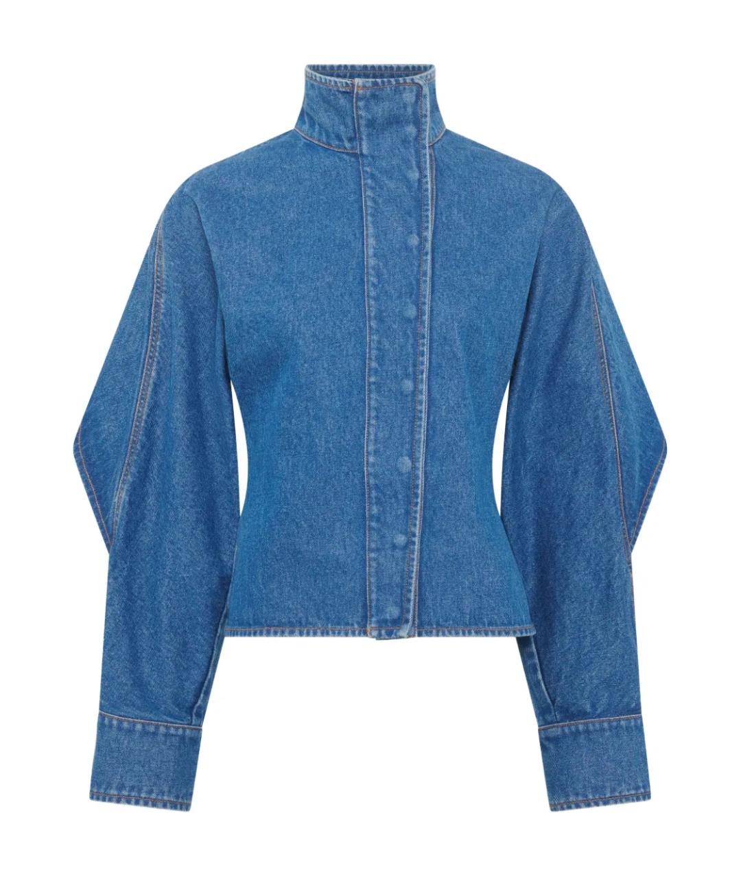 MARINE SERRE Синяя хлопковая куртка, фото 1