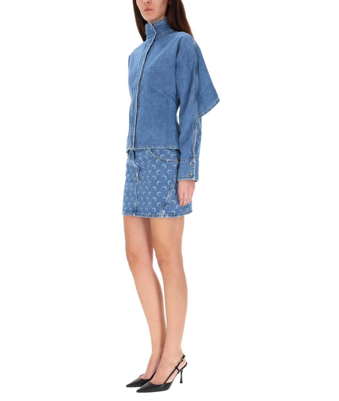 MARINE SERRE Синяя хлопковая куртка, фото 4