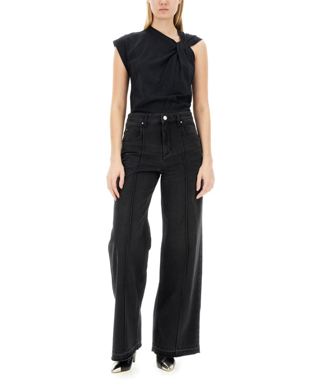 ISABEL MARANT Черная хлопковая футболка, фото 3