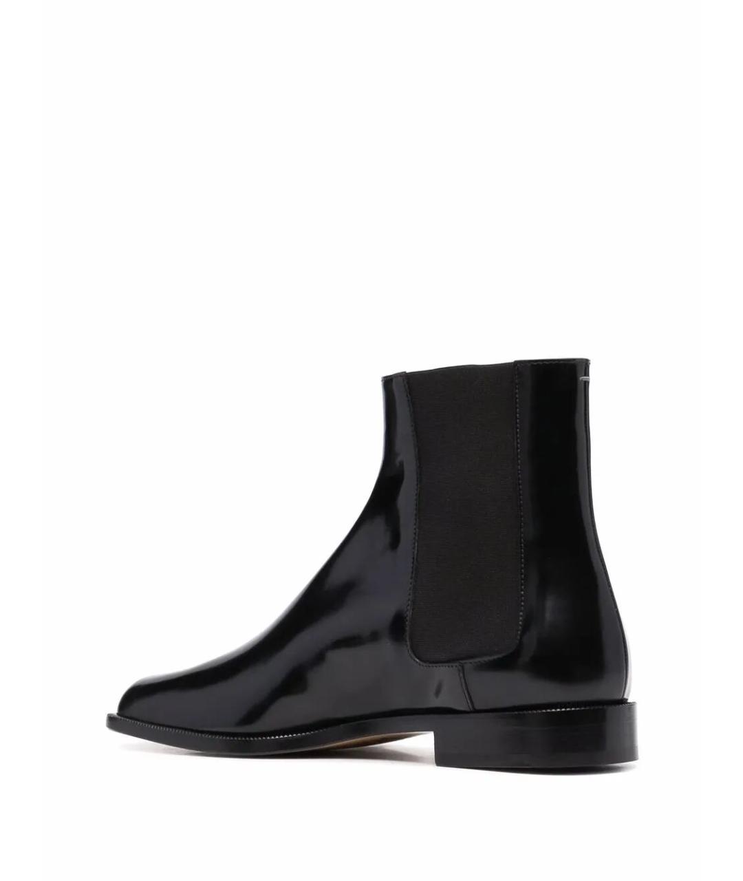 MAISON MARGIELA Черные кожаные низкие ботинки, фото 3