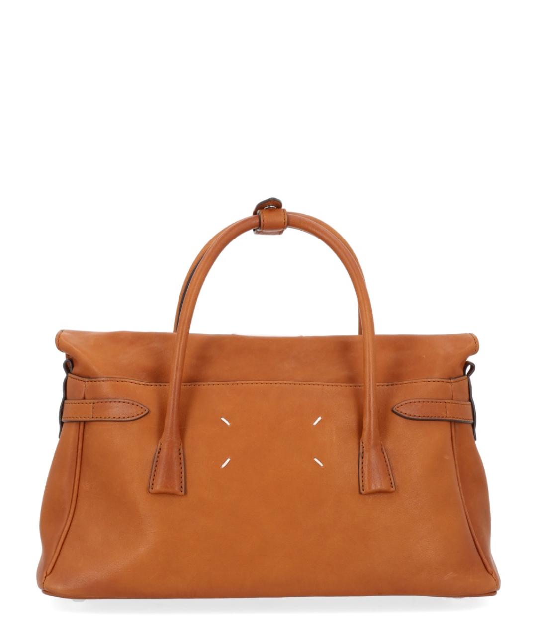 MAISON MARGIELA Коричневая кожаная сумка тоут, фото 3