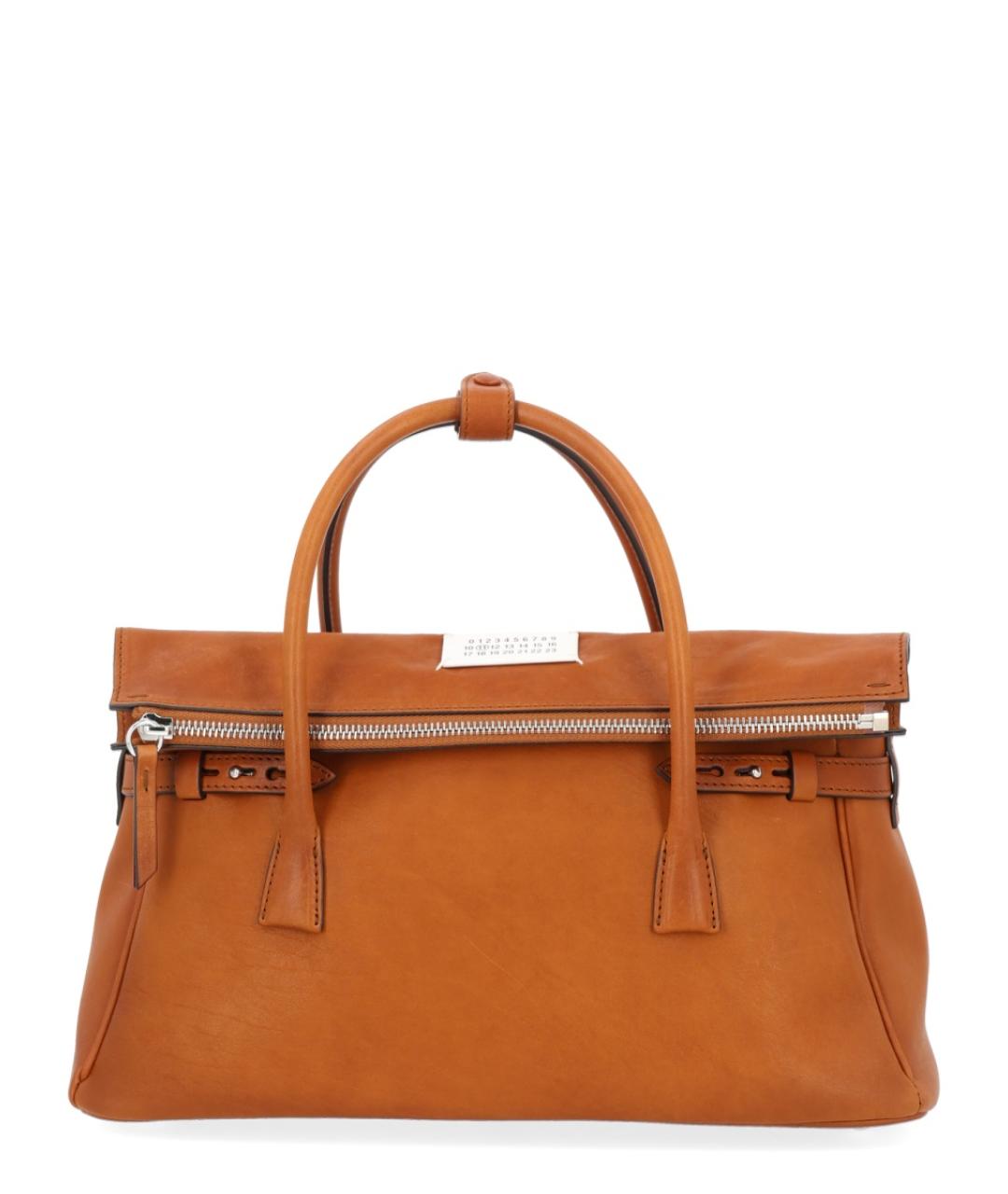 MAISON MARGIELA Коричневая кожаная сумка тоут, фото 1