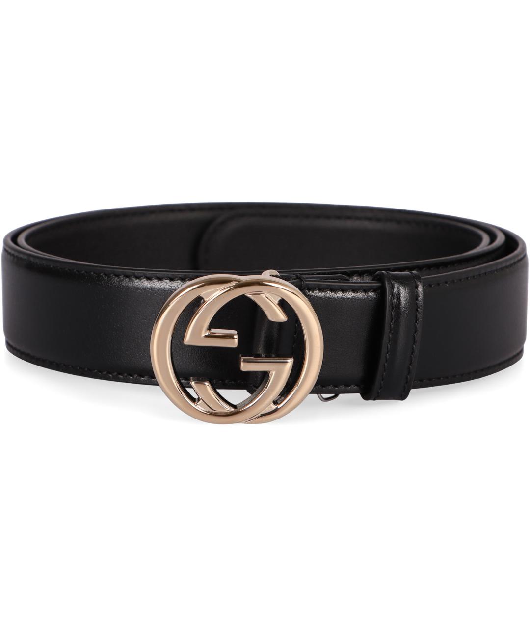 GUCCI Черный кожаный ремень, фото 2