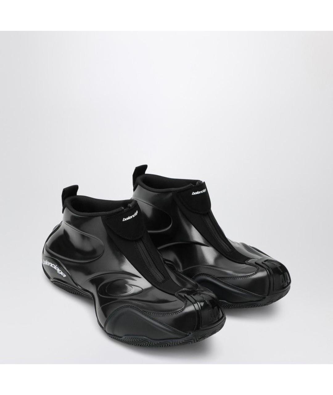 BALENCIAGA Черные синтетические низкие кроссовки / кеды, фото 2