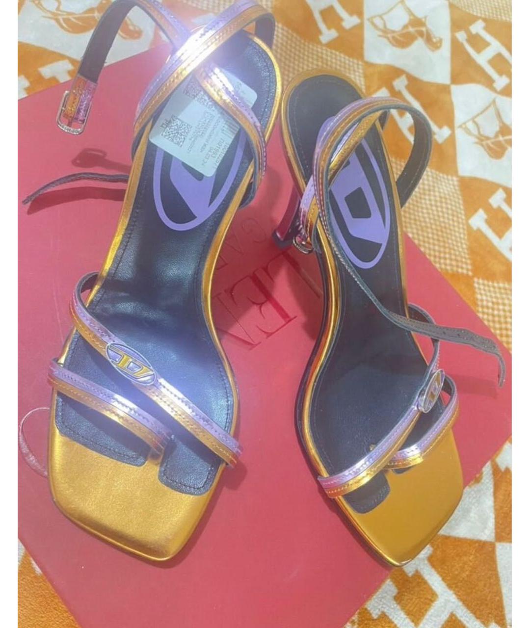 DIESEL Мульти кожаные босоножки, фото 5