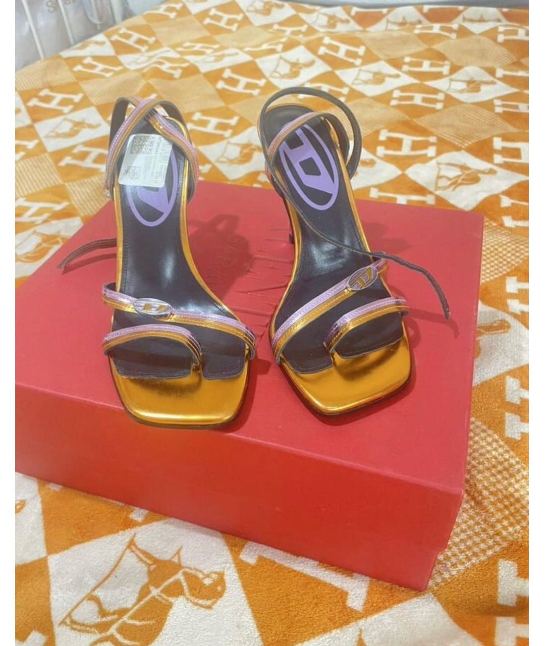 DIESEL Мульти кожаные босоножки, фото 2