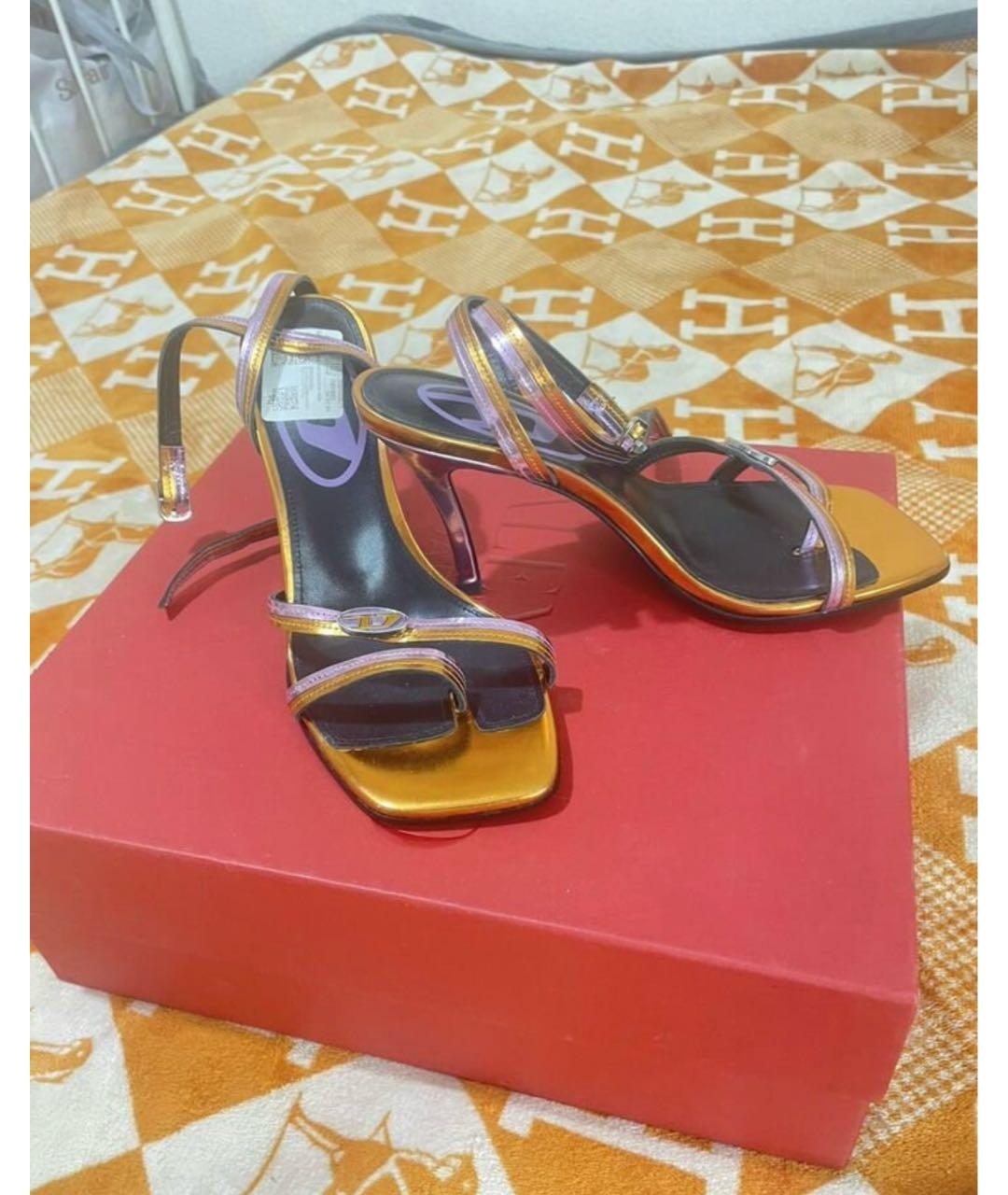 DIESEL Мульти кожаные босоножки, фото 7