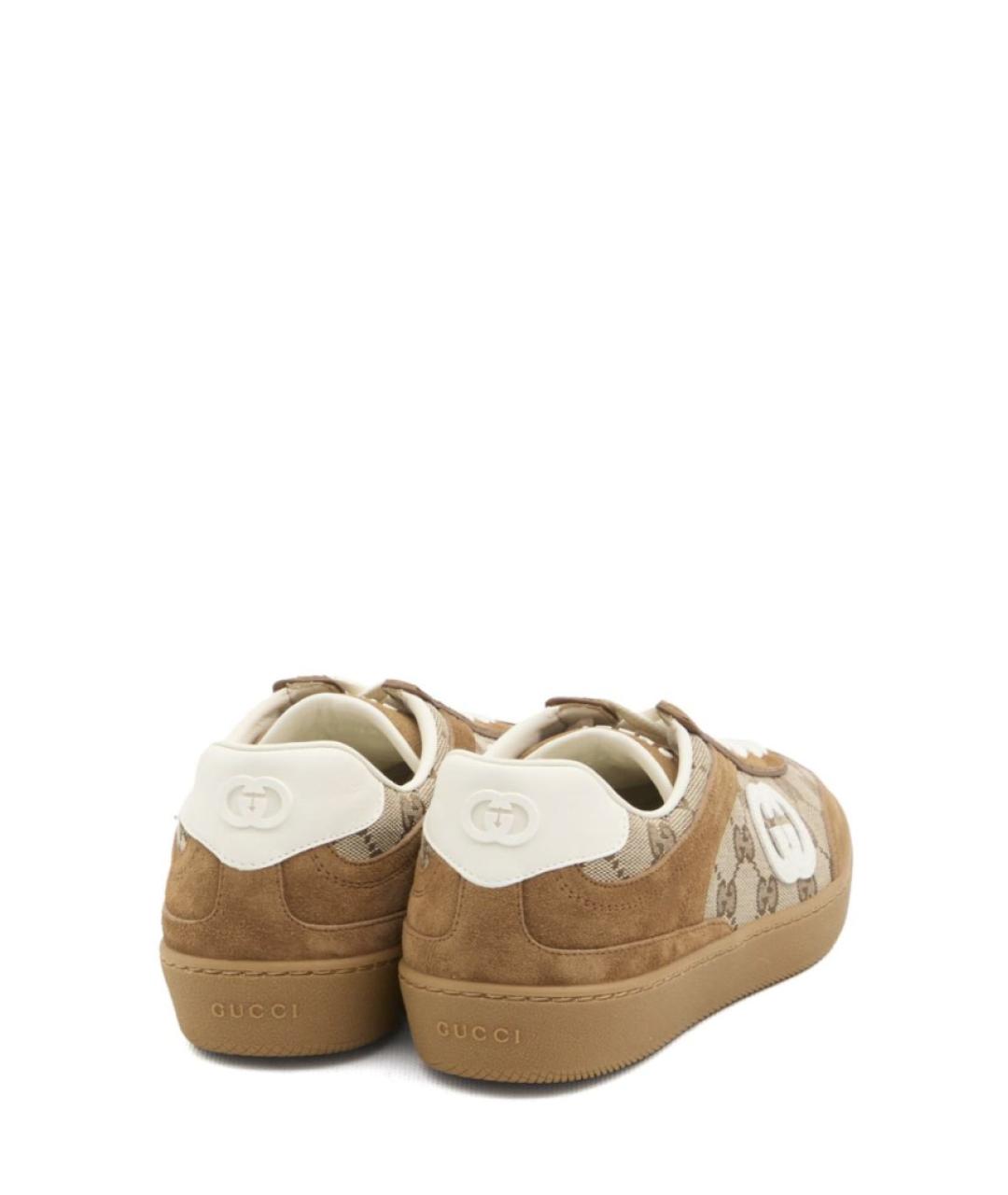 GUCCI Коричневые замшевые кеды, фото 4