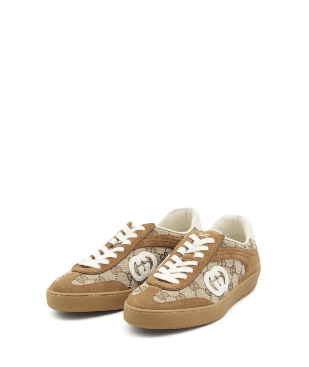 GUCCI Коричневые замшевые кеды, фото 5