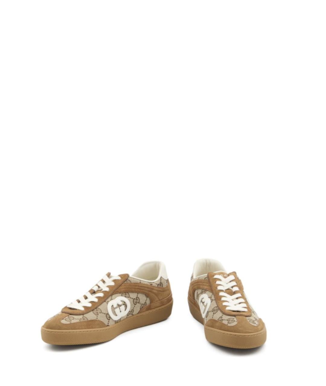 GUCCI Коричневые замшевые кеды, фото 2