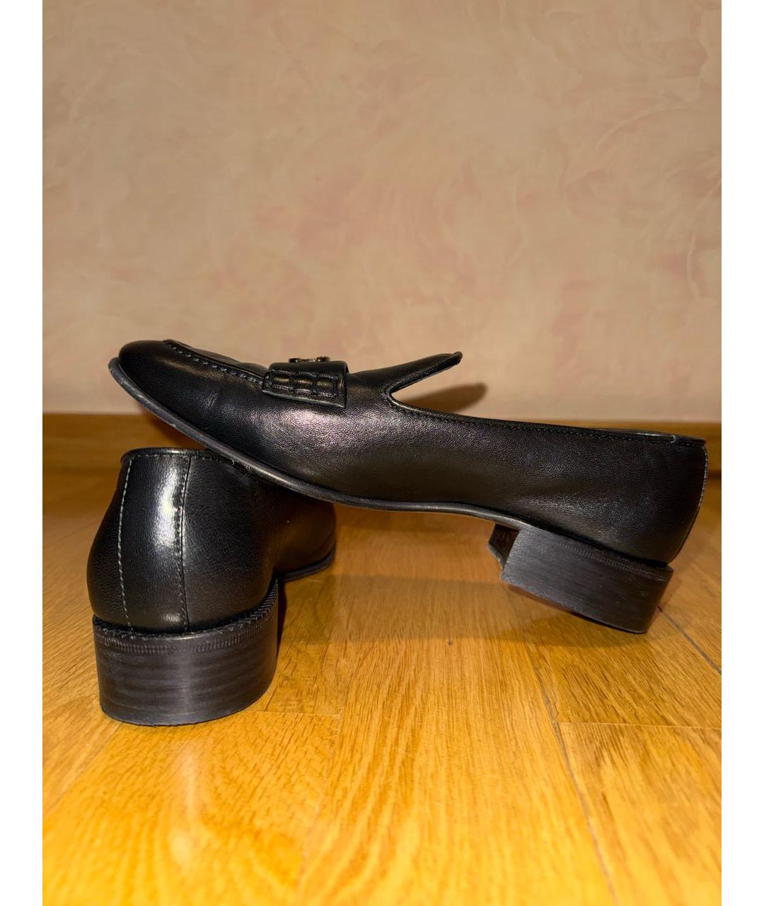 CHANEL Черные кожаные лоферы, фото 5
