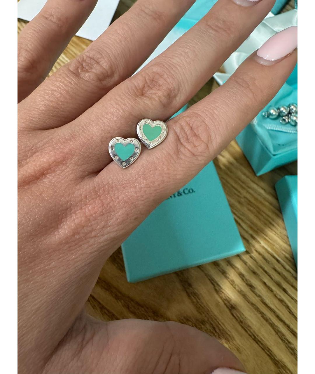 TIFFANY&CO Серебряные серебряные серьги, фото 4