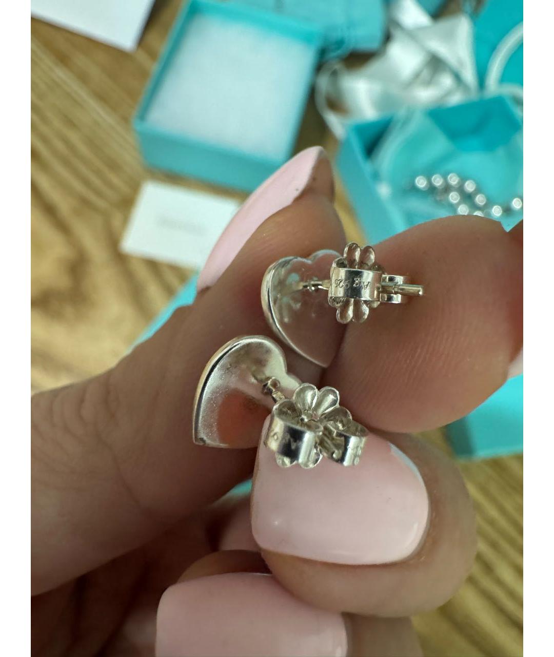 TIFFANY&CO Серебряные серебряные серьги, фото 6