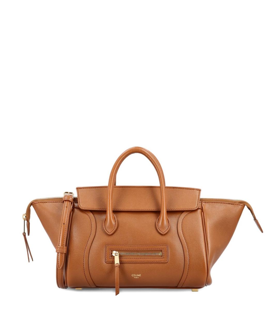 CELINE Коричневая кожаная сумка тоут, фото 1