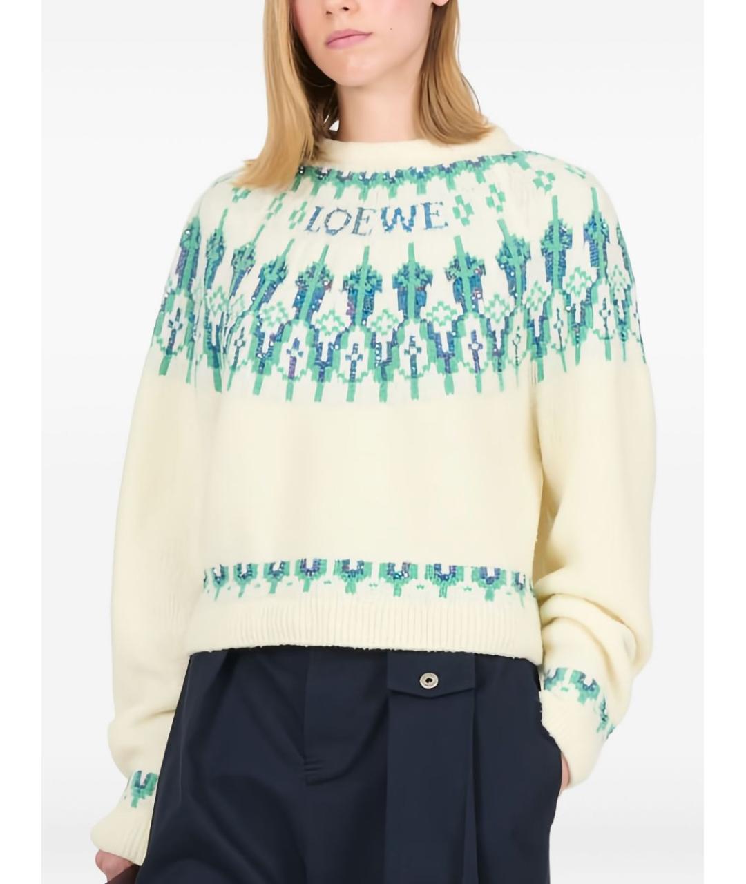 LOEWE Мульти шерстяной джемпер / свитер, фото 2