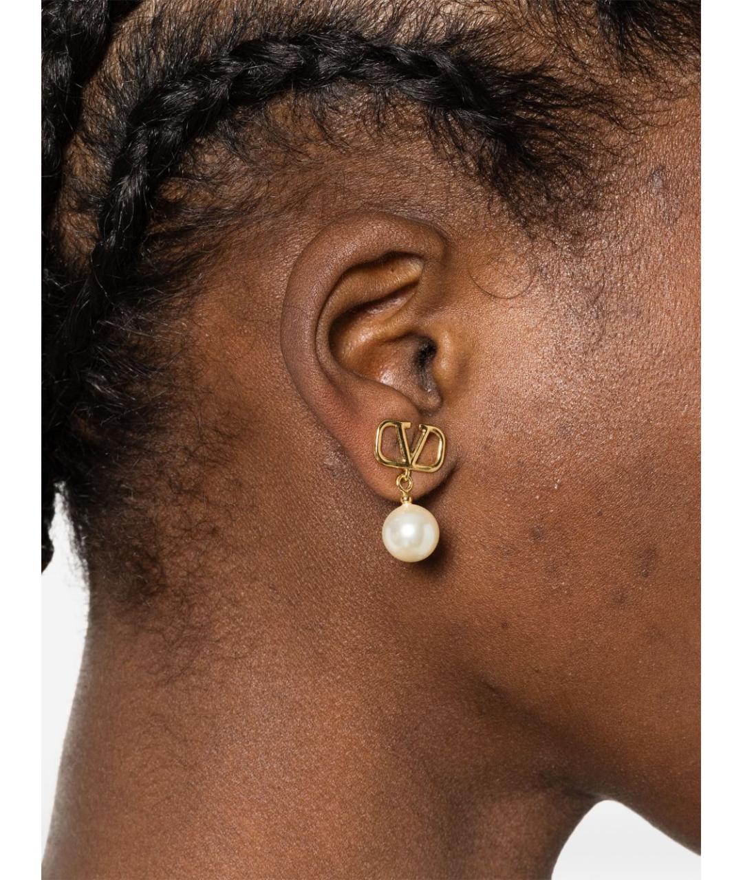 VALENTINO Золотые латунные серьги, фото 3