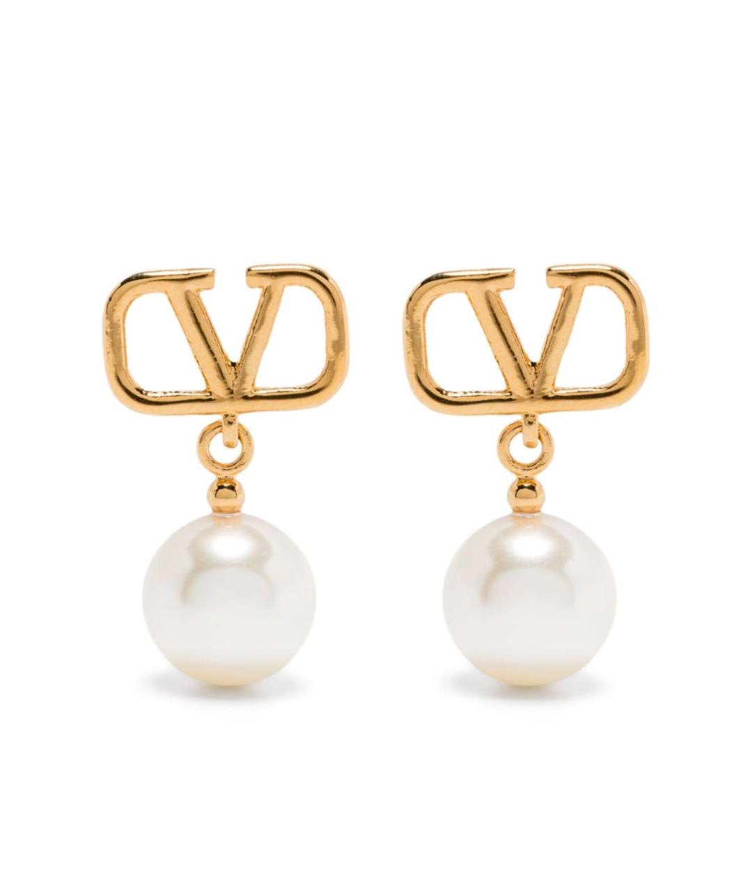 VALENTINO Золотые латунные серьги, фото 1