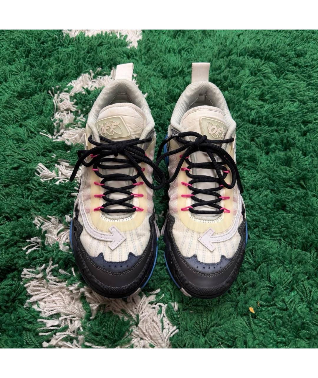 OFF-WHITE Мульти кожаные низкие кроссовки / кеды, фото 2