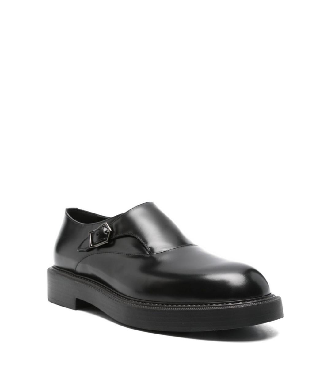 EMPORIO ARMANI Черные кожаные низкие ботинки, фото 2