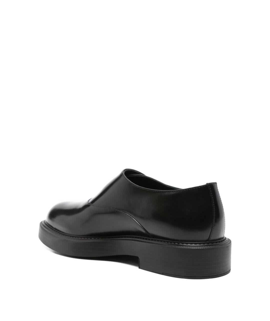 EMPORIO ARMANI Черные кожаные низкие ботинки, фото 4