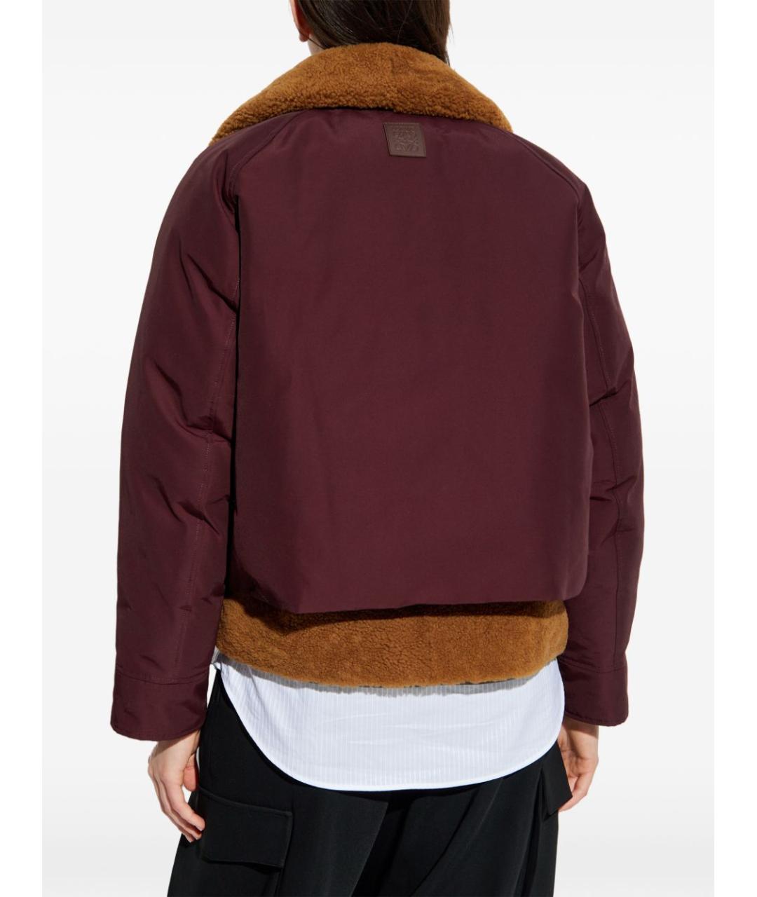 LOEWE Бордовая дубленка, фото 5