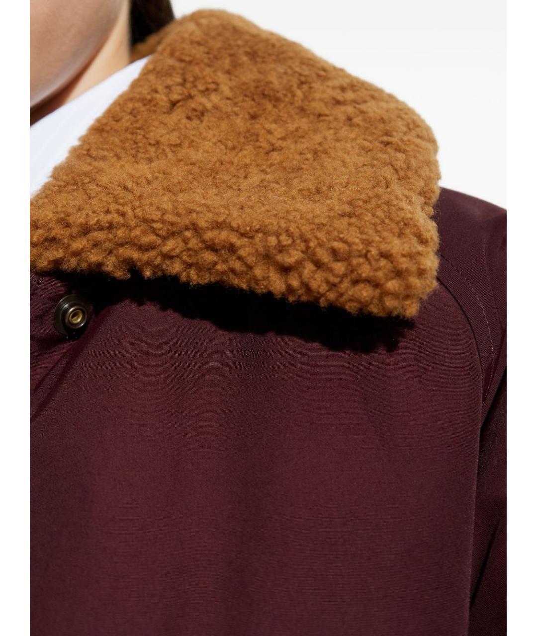 LOEWE Бордовая дубленка, фото 4