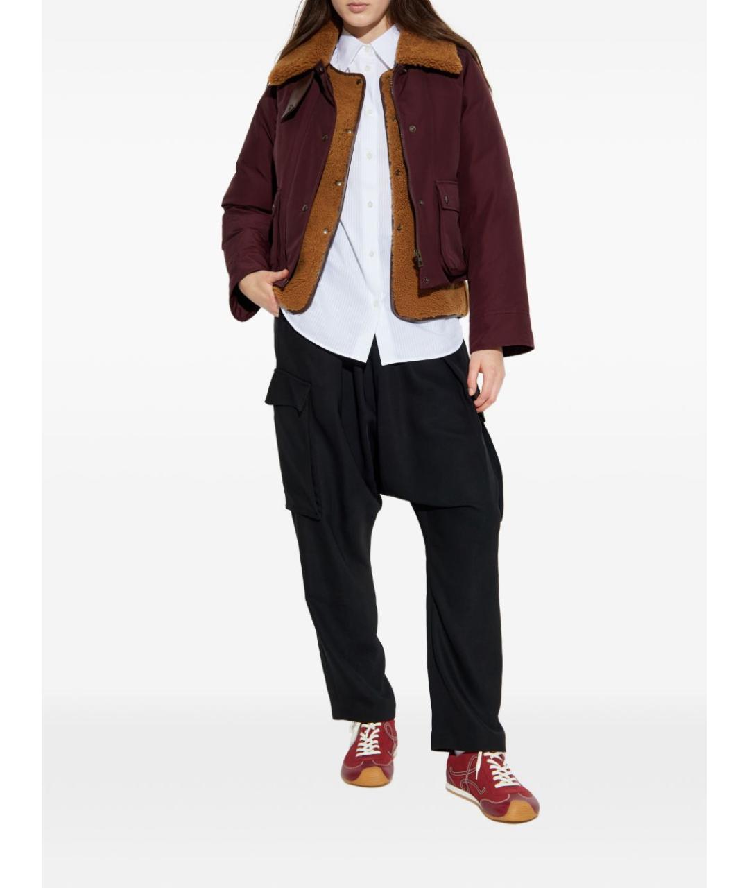 LOEWE Бордовая дубленка, фото 2