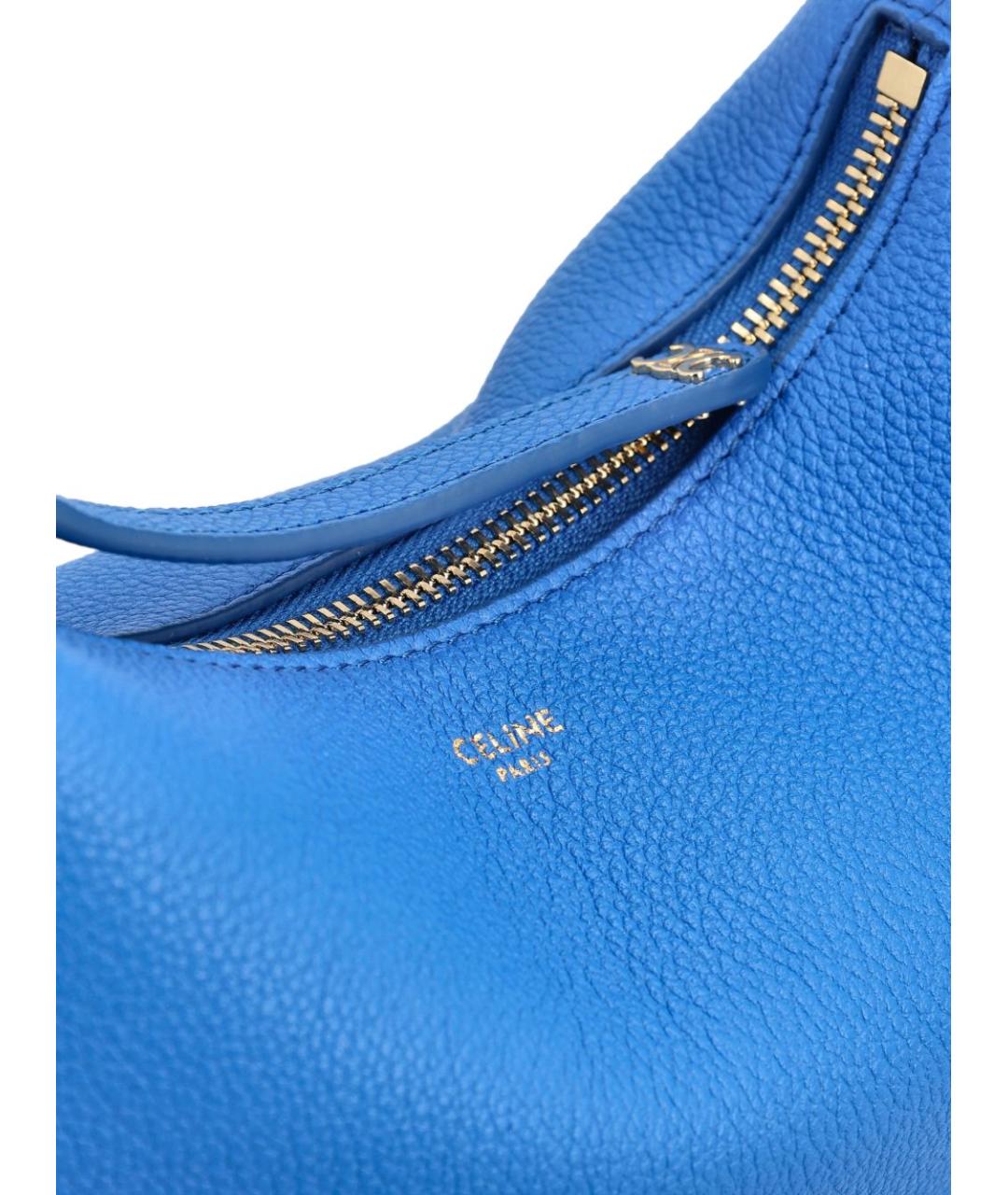 CELINE Синяя кожаная сумка через плечо, фото 2