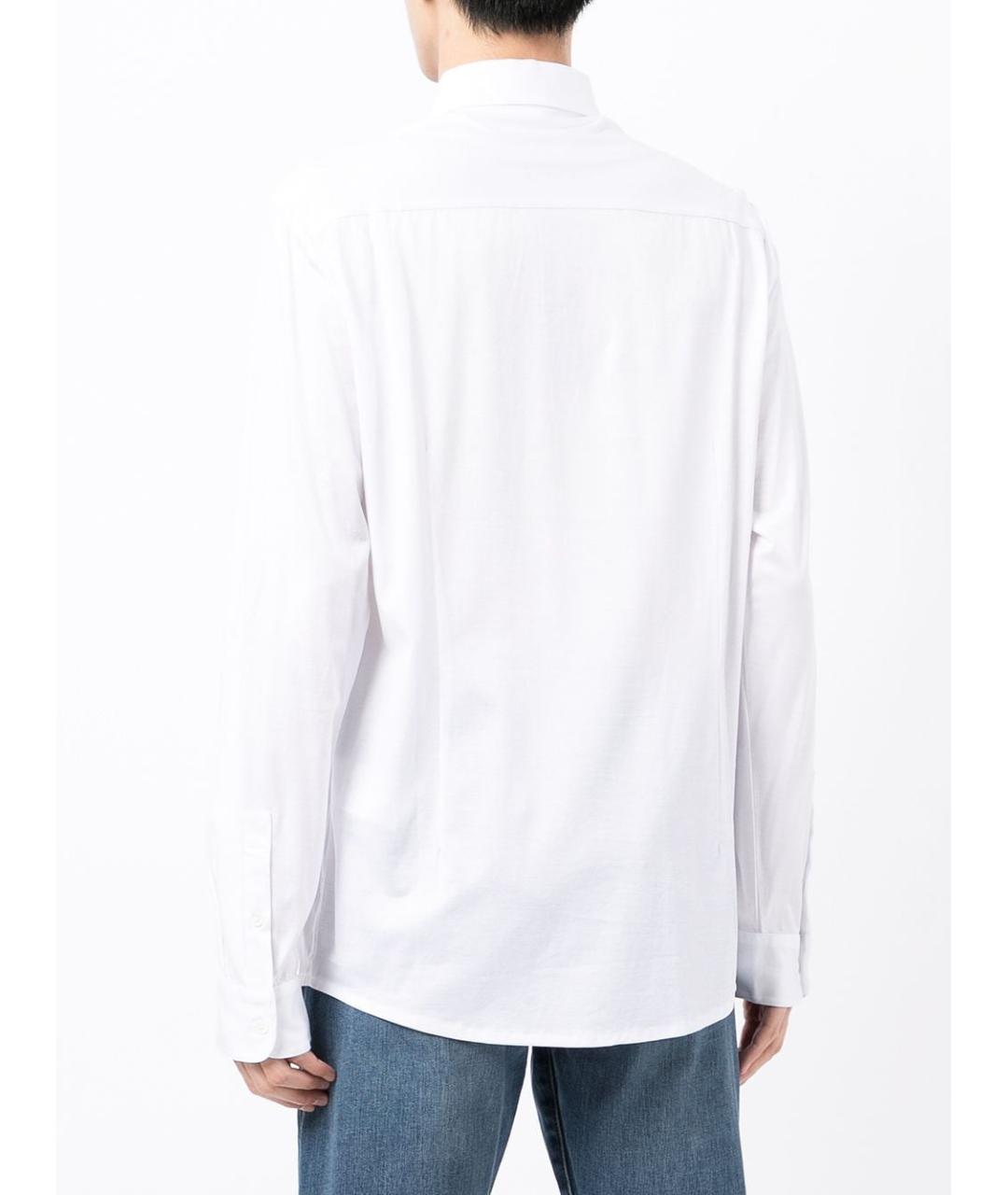 EMPORIO ARMANI Белая хлопковая классическая рубашка, фото 4