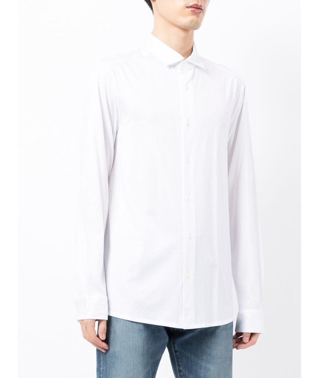 EMPORIO ARMANI Белая хлопковая классическая рубашка, фото 2