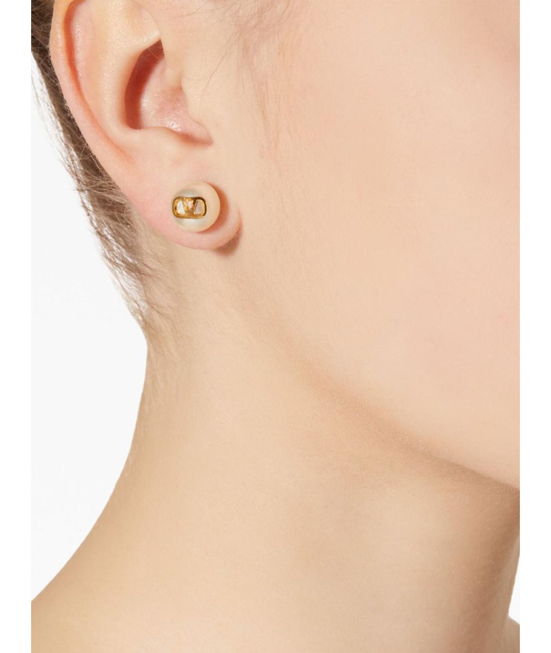 VALENTINO Золотые латунные серьги, фото 4