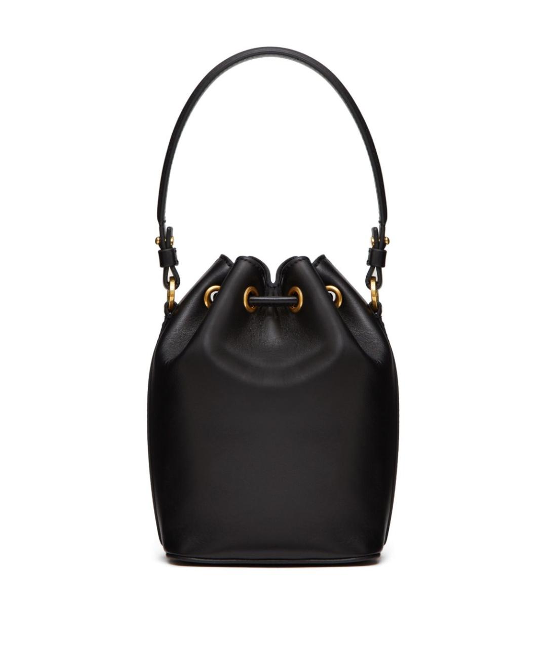 VALENTINO Черная кожаная сумка через плечо, фото 4