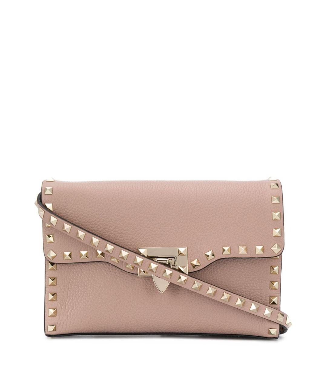 VALENTINO Бежевая кожаная сумка через плечо, фото 1