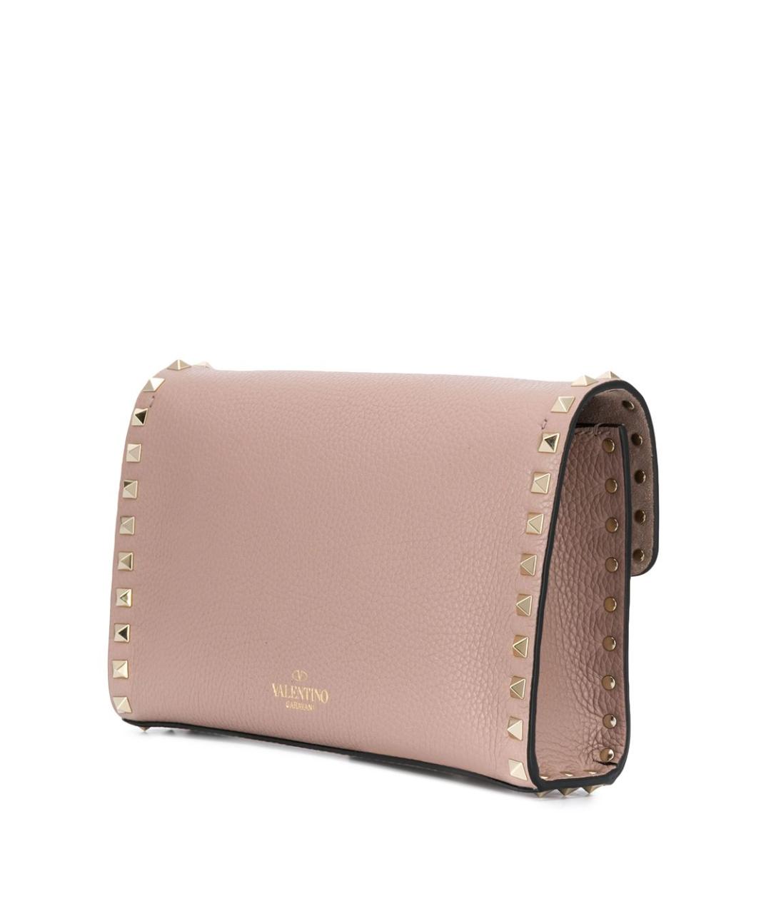 VALENTINO Бежевая кожаная сумка через плечо, фото 4