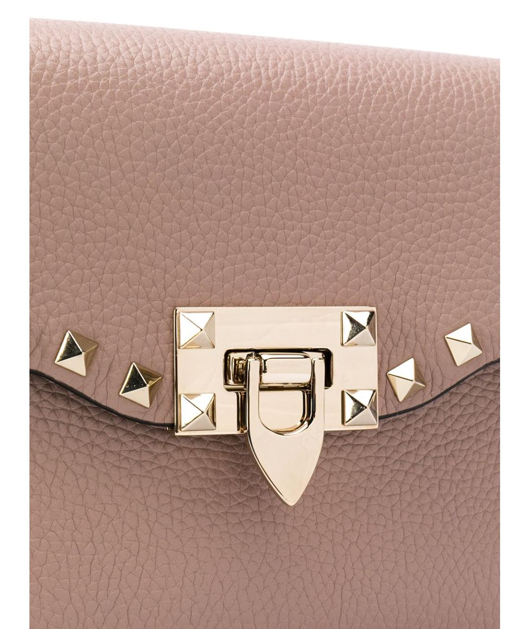 VALENTINO Бежевая кожаная сумка через плечо, фото 3