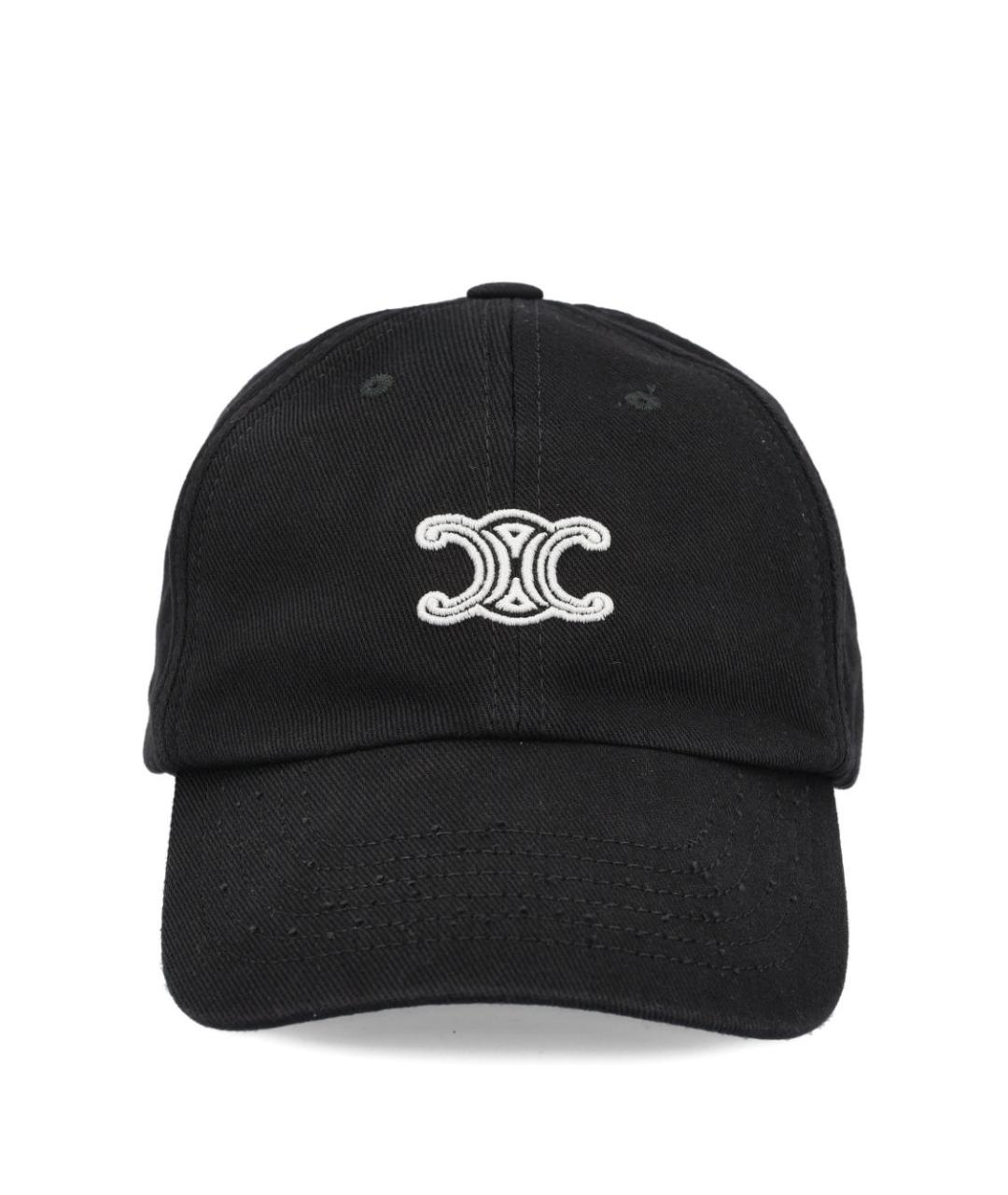 CELINE Черная хлопковая кепка, фото 1